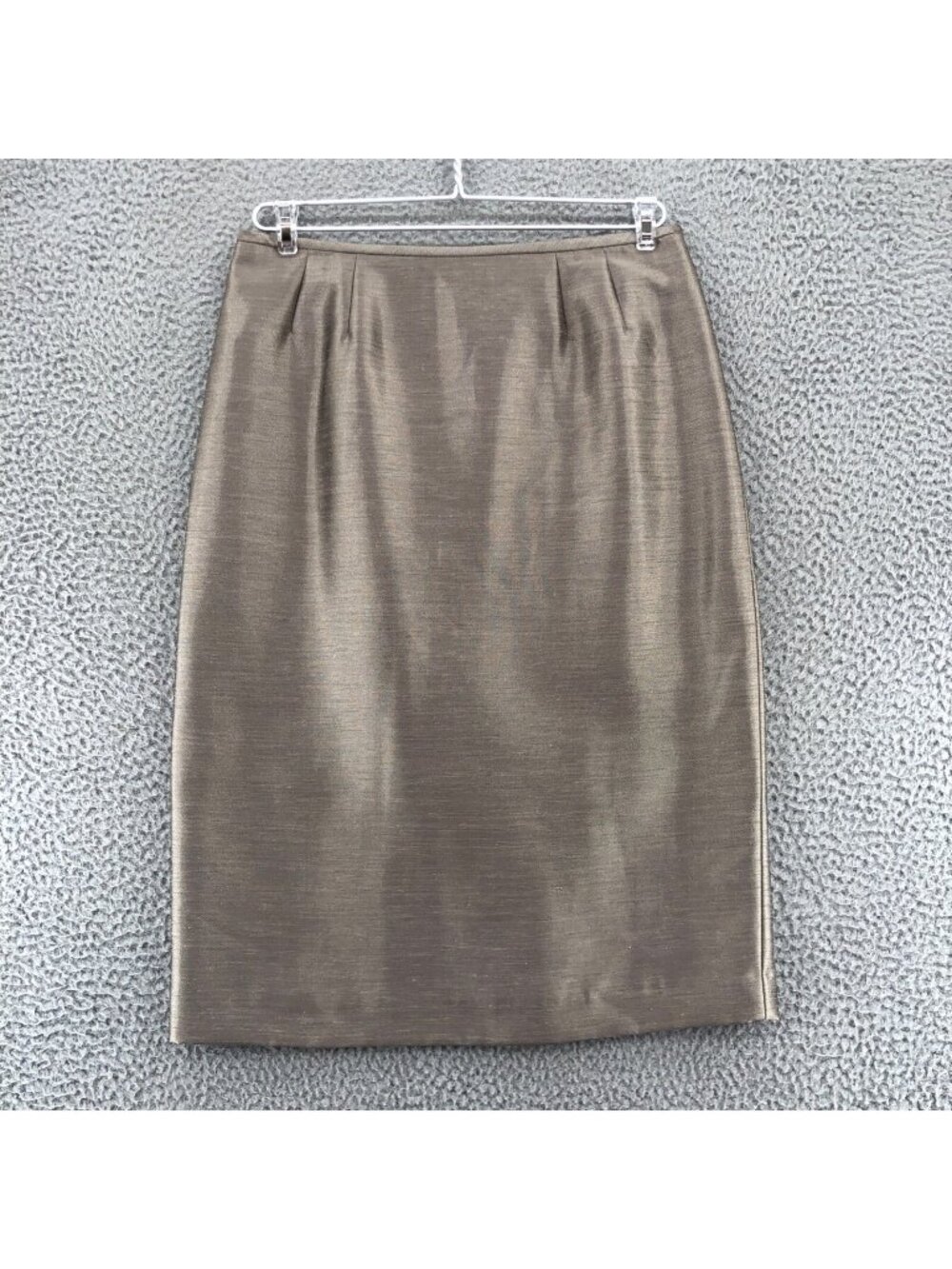 Kasper Skirt Womens 6 Gray Satin Shimmer Midi Straight Pencil Career Office Work